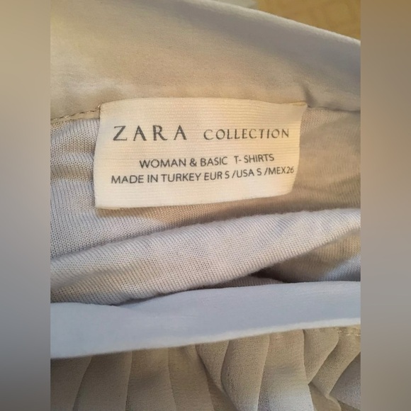 Zara Silk Pleated Asymmetrical Skirt - Picture 3 of 3